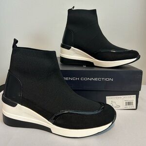 French Connection Women's Black and White Sneakers